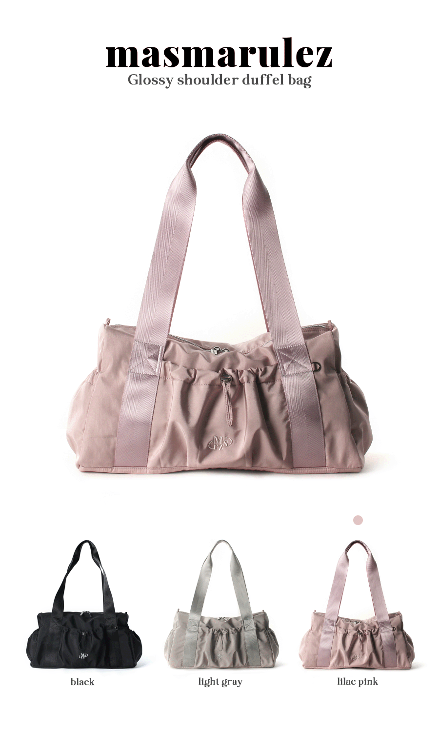 MUSINSA公式 | MASMARULEZ [INT][POUCH SET] glossy shoulder duffel